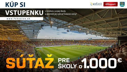 Vyhrajte 1000 € od EXIsportu, stačí prísť na zápasy FC Košice